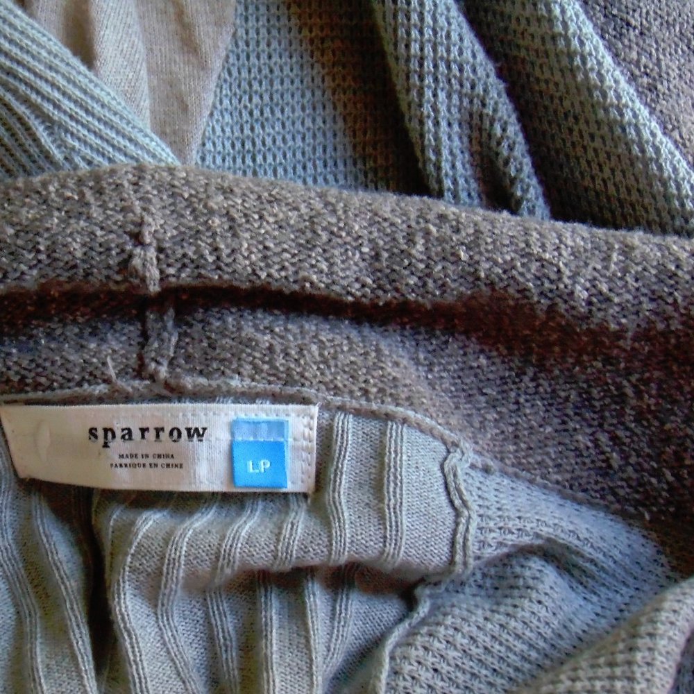 Sparrow Hi Lo Patchwork Open Cardigan PL - Picture 9 of 9